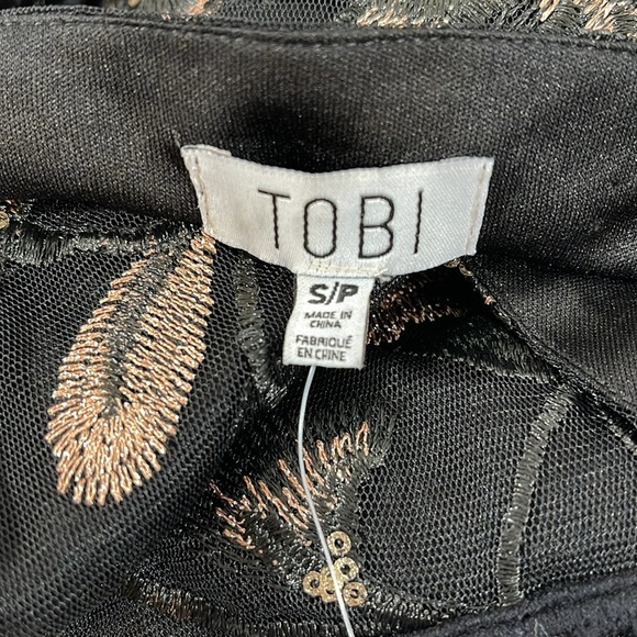 TOBI Sweetheart Neckline Floral Embroidered Mini Dress Size Small NEW - Picture 8 of 11